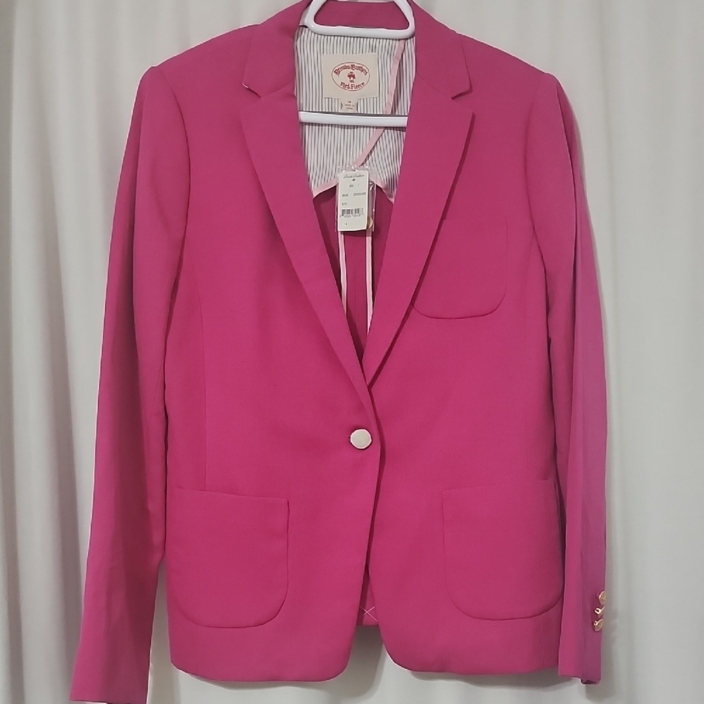 Brooks Brothers Pink Blazer New With Tags Linen
